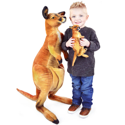 Kari The Kangaroo and Joey | 38 Inch Stuffed Animal Plush