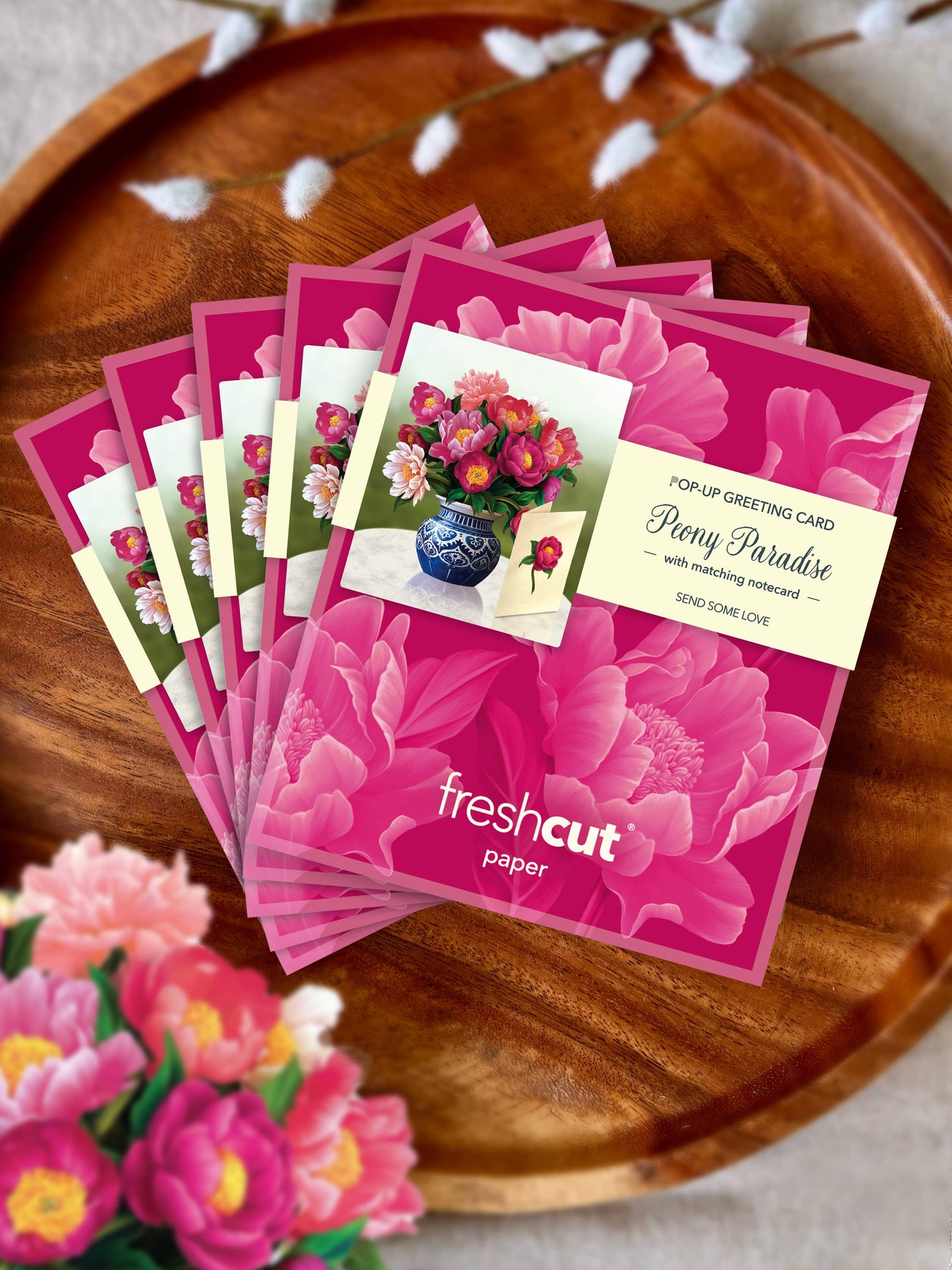 Mini Peony Paradise Pop-up Greeting Cards