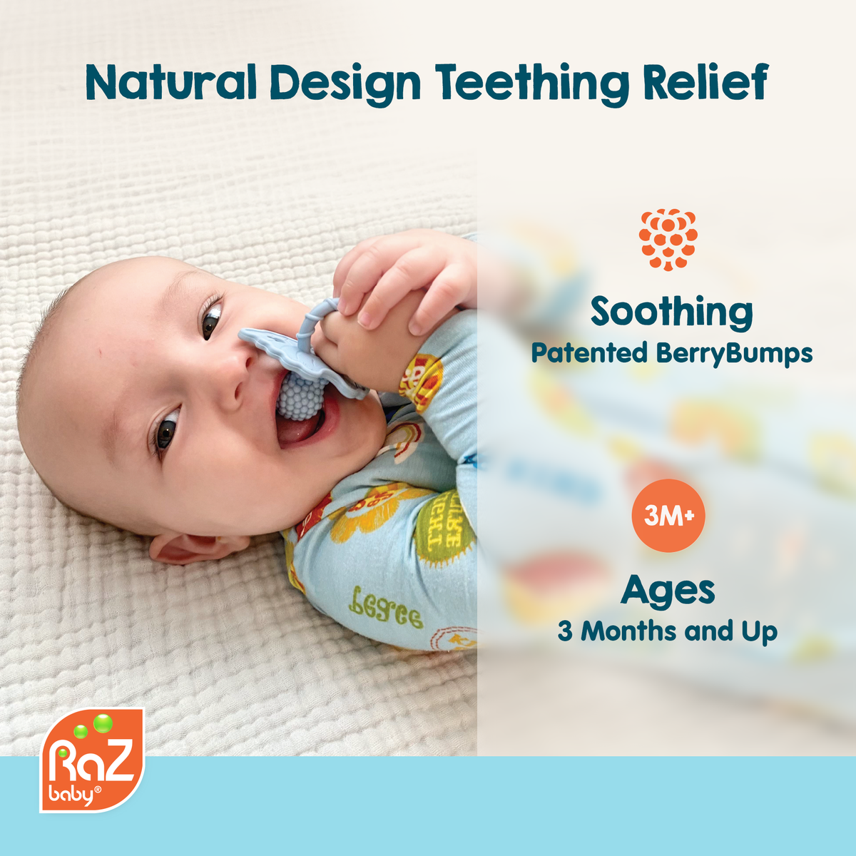 RaZberry Silicone Teether 2PK - Black & White