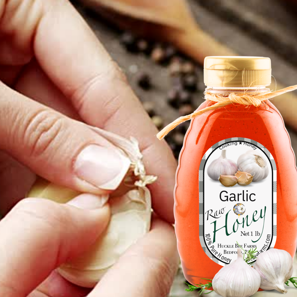 Garlic Infused Raw Honey