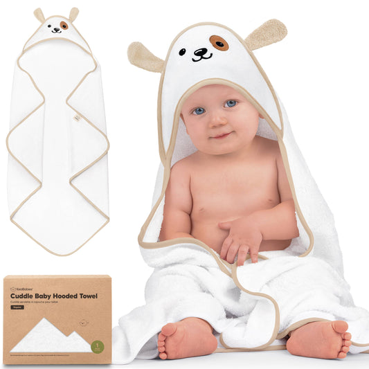 Puppy Cuddle Baby Hooded Towel
