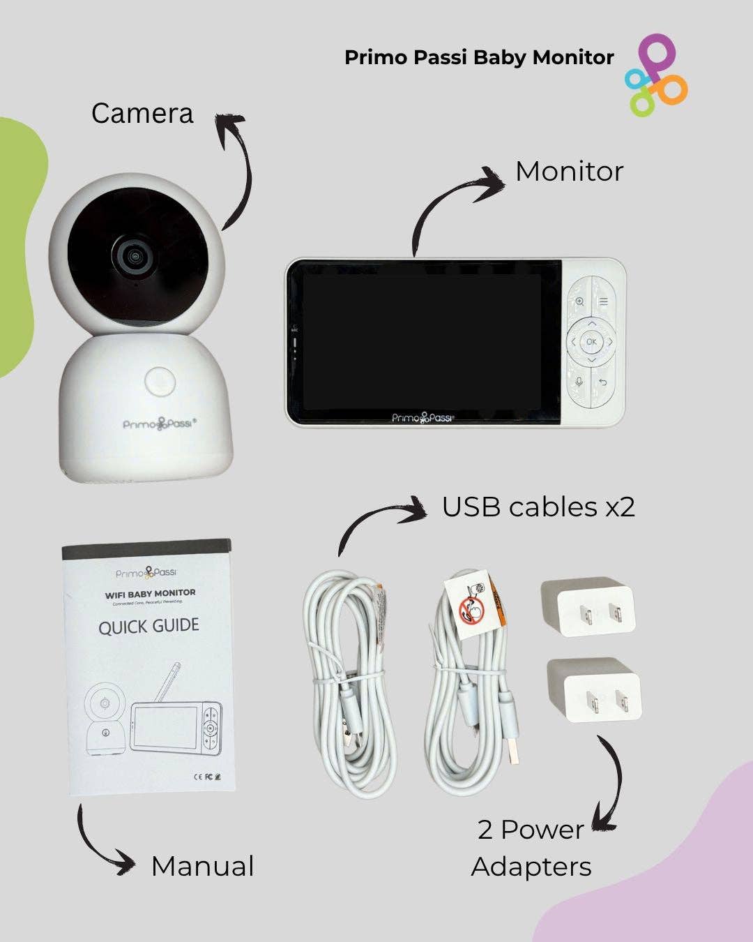 Primo Passi - Smart Wi-Fi Baby Monitor with 5” HD Screen