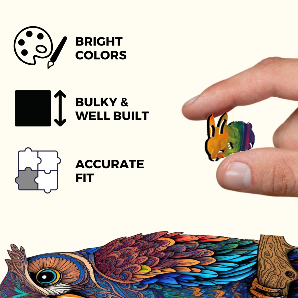 Enchanting Owl Wooden Jigsaw Puzzle - Perfect Gift