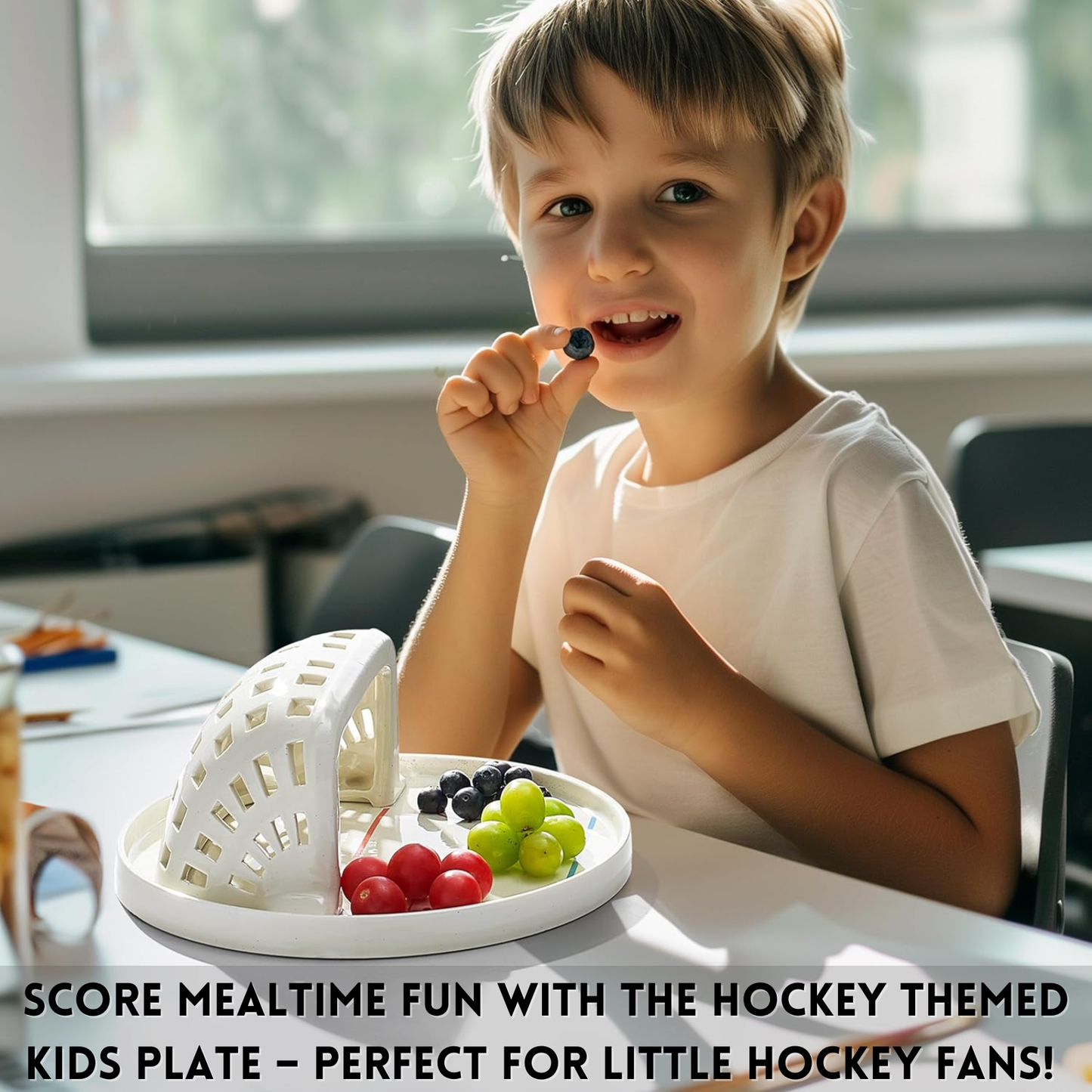 Hockey Themed Kids Plate - 3D Design Ceramic Plate