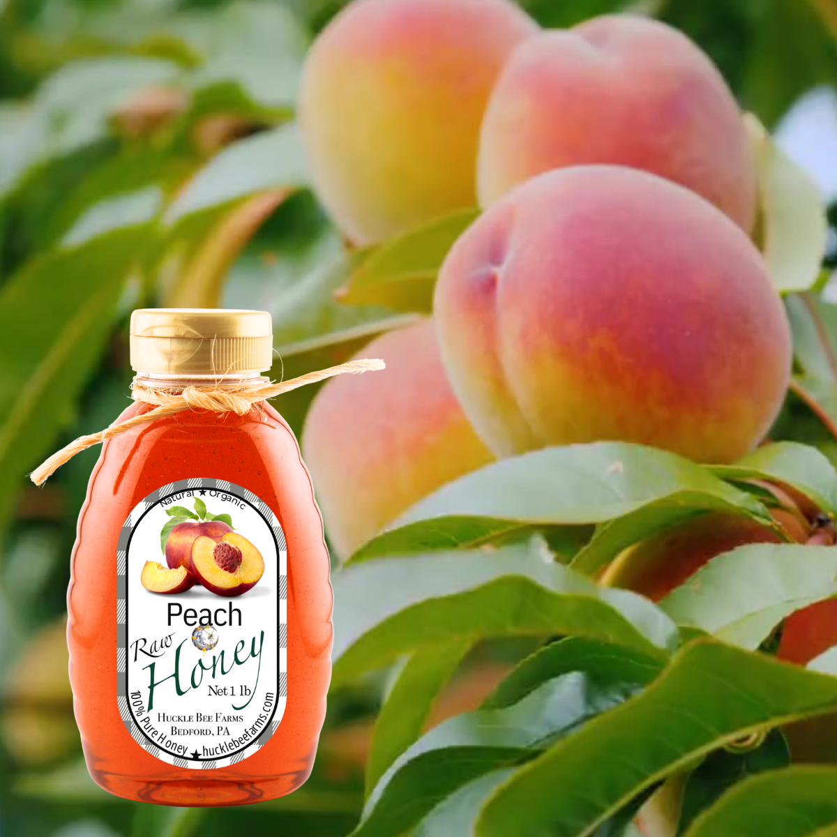 Peach Infused Raw Honey