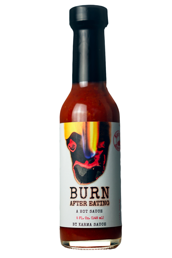 Burn After eating hot sauce