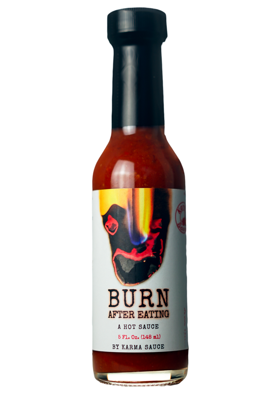 Burn After eating hot sauce