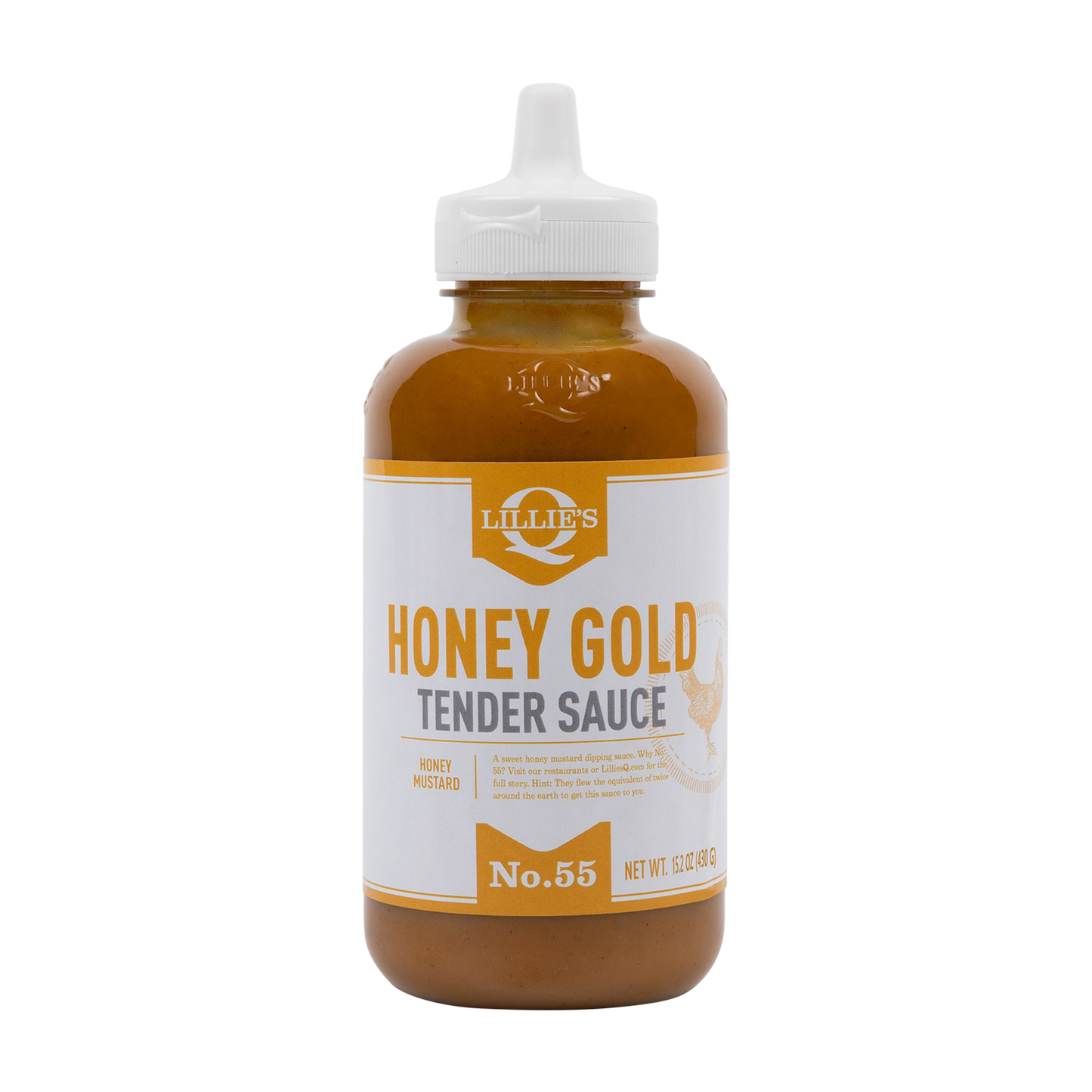 Lillie's Q Honey Gold Tender Sauce ( Nt Wt. 15.2 oz) Squeeze Bottle