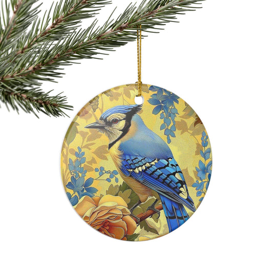 Blue Jay William Morris Christmas Ornament, Woodland