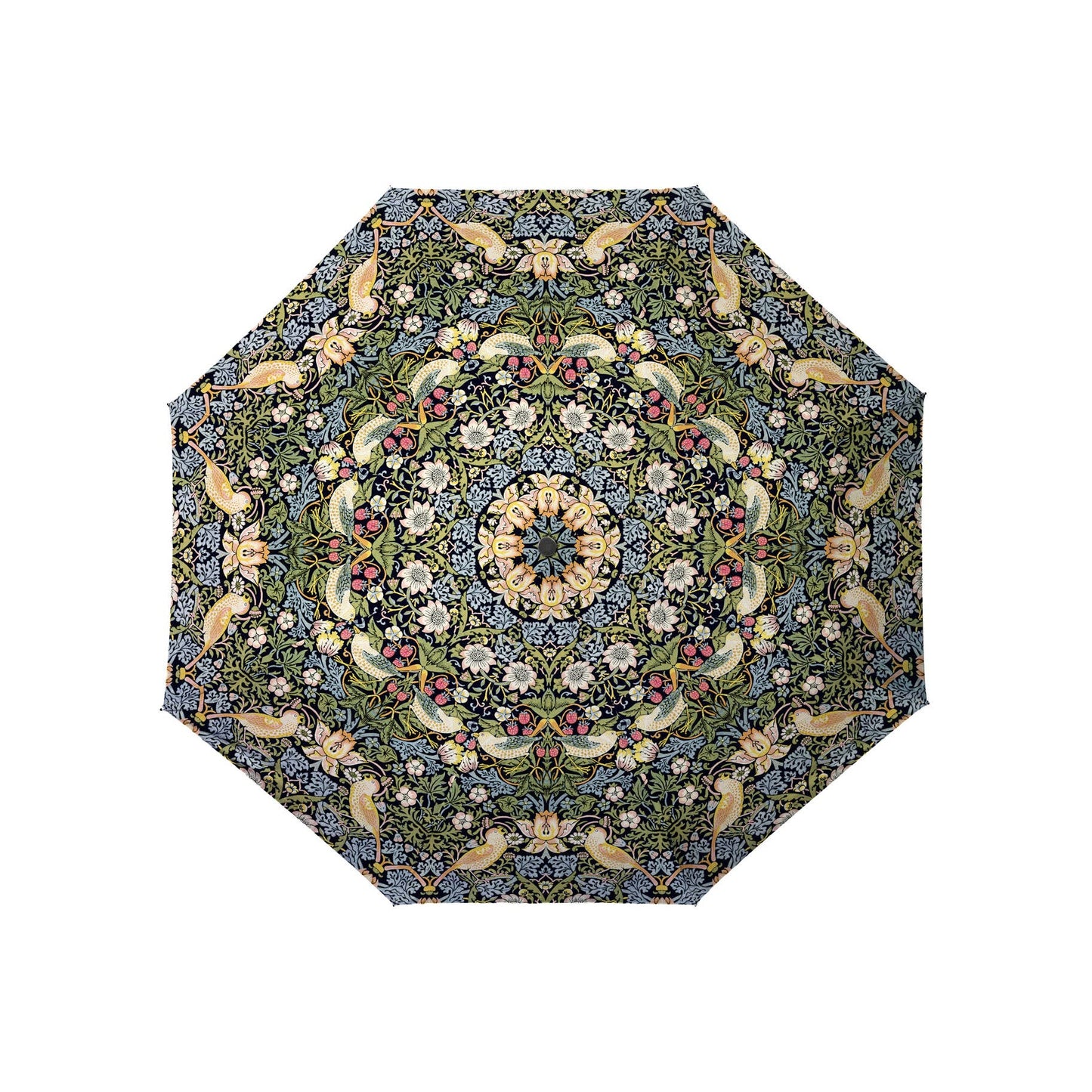 William Morris "Strawberry Thief" Folding Travel Umbrella