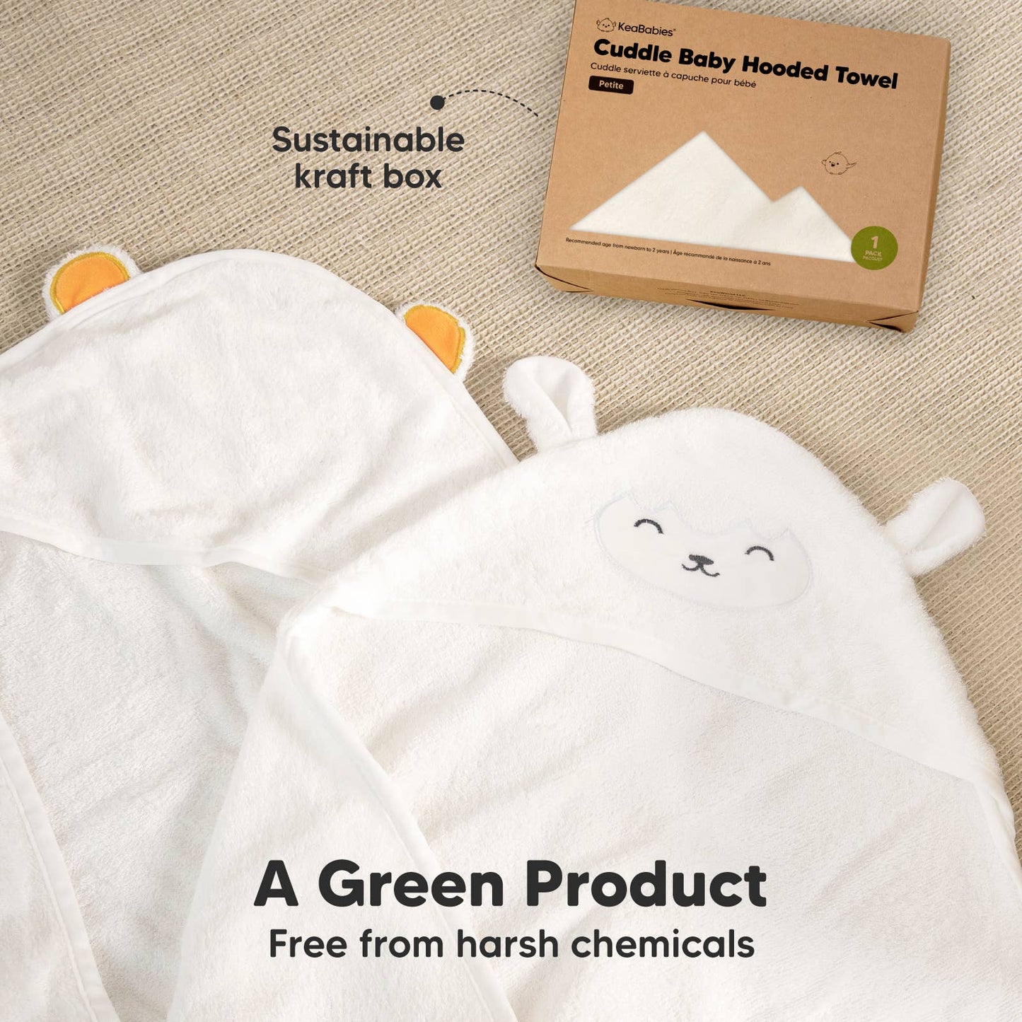 Lamb Cuddle Baby Hooded Towel