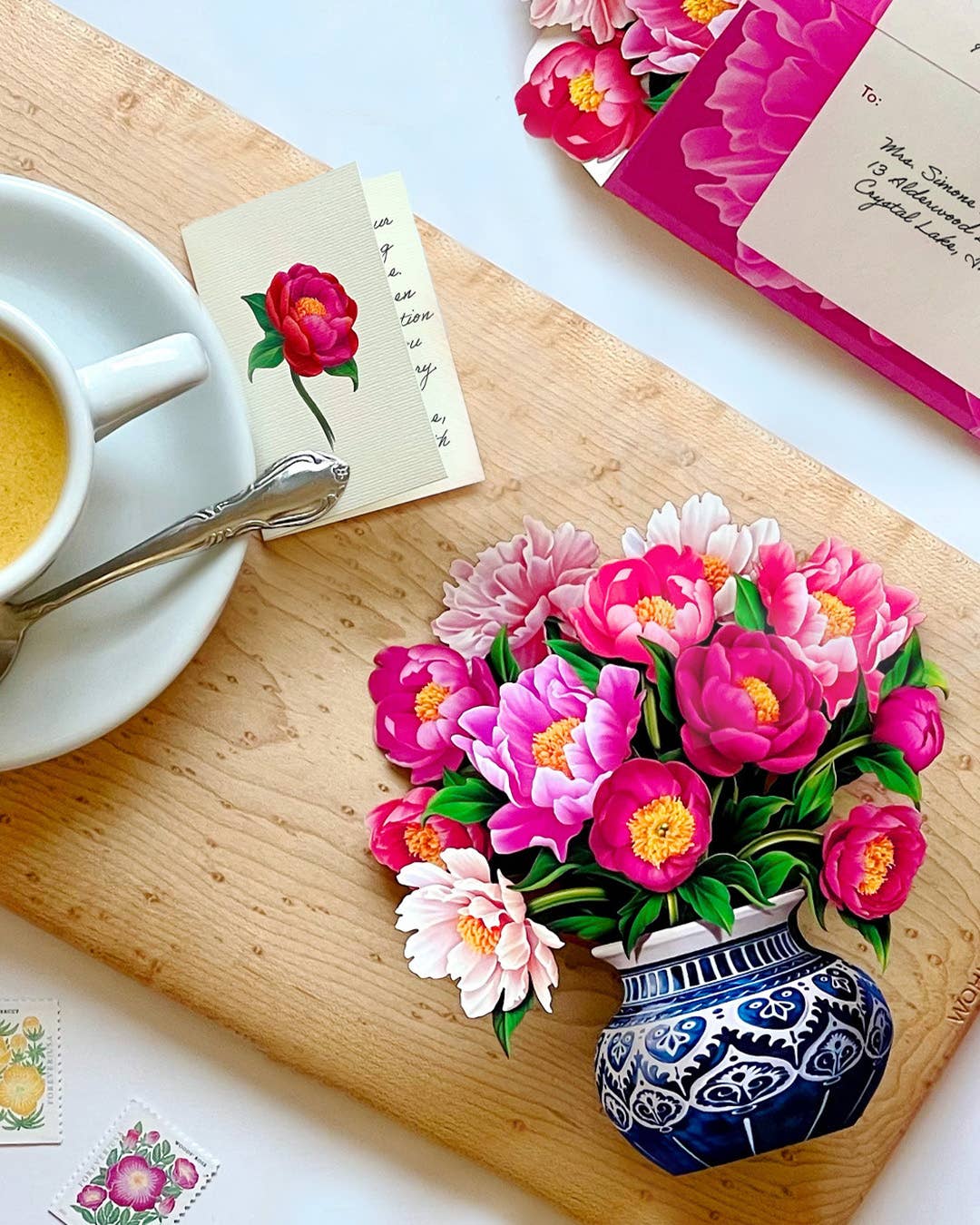 Mini Peony Paradise Pop-up Greeting Cards