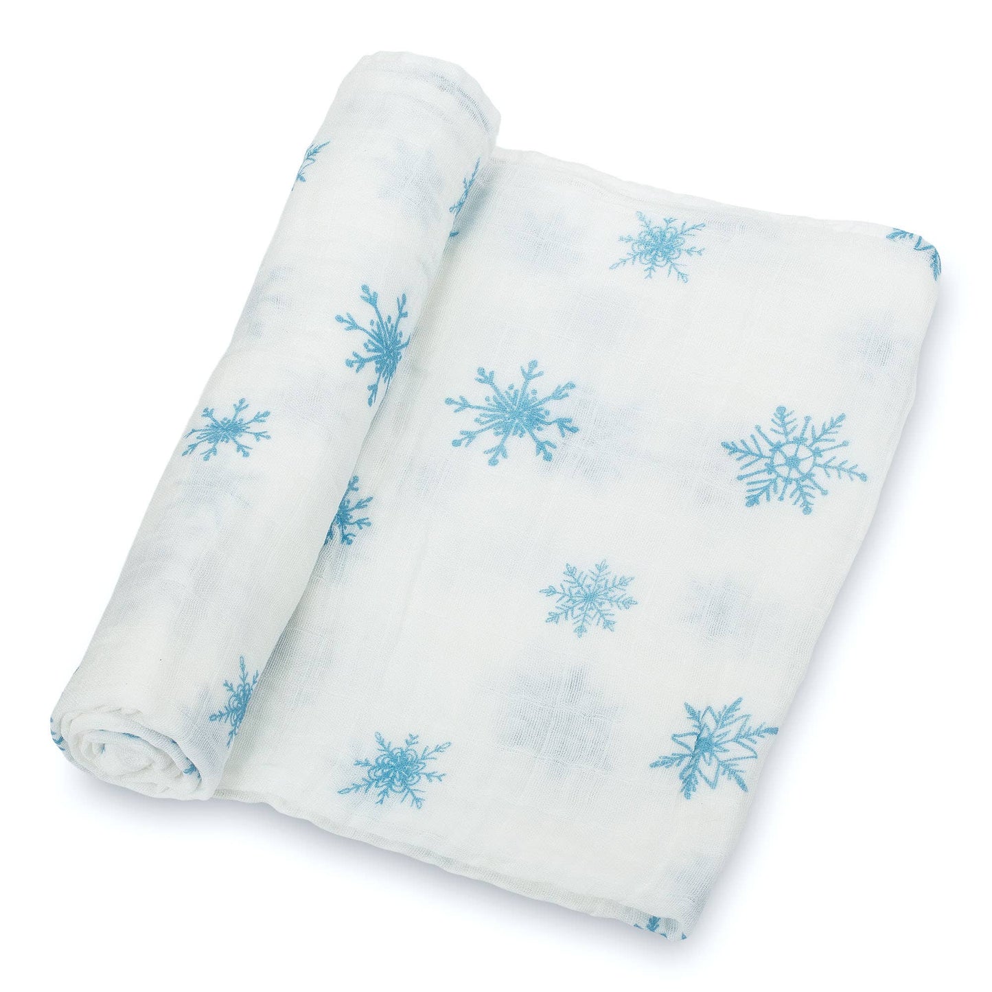 Snowflakes Muslin Baby Swaddle Blanket