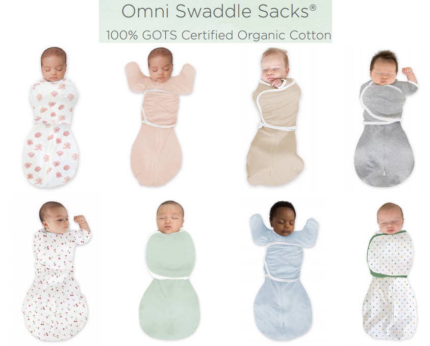 Organic Omni Swaddle Sack, Soft Blue