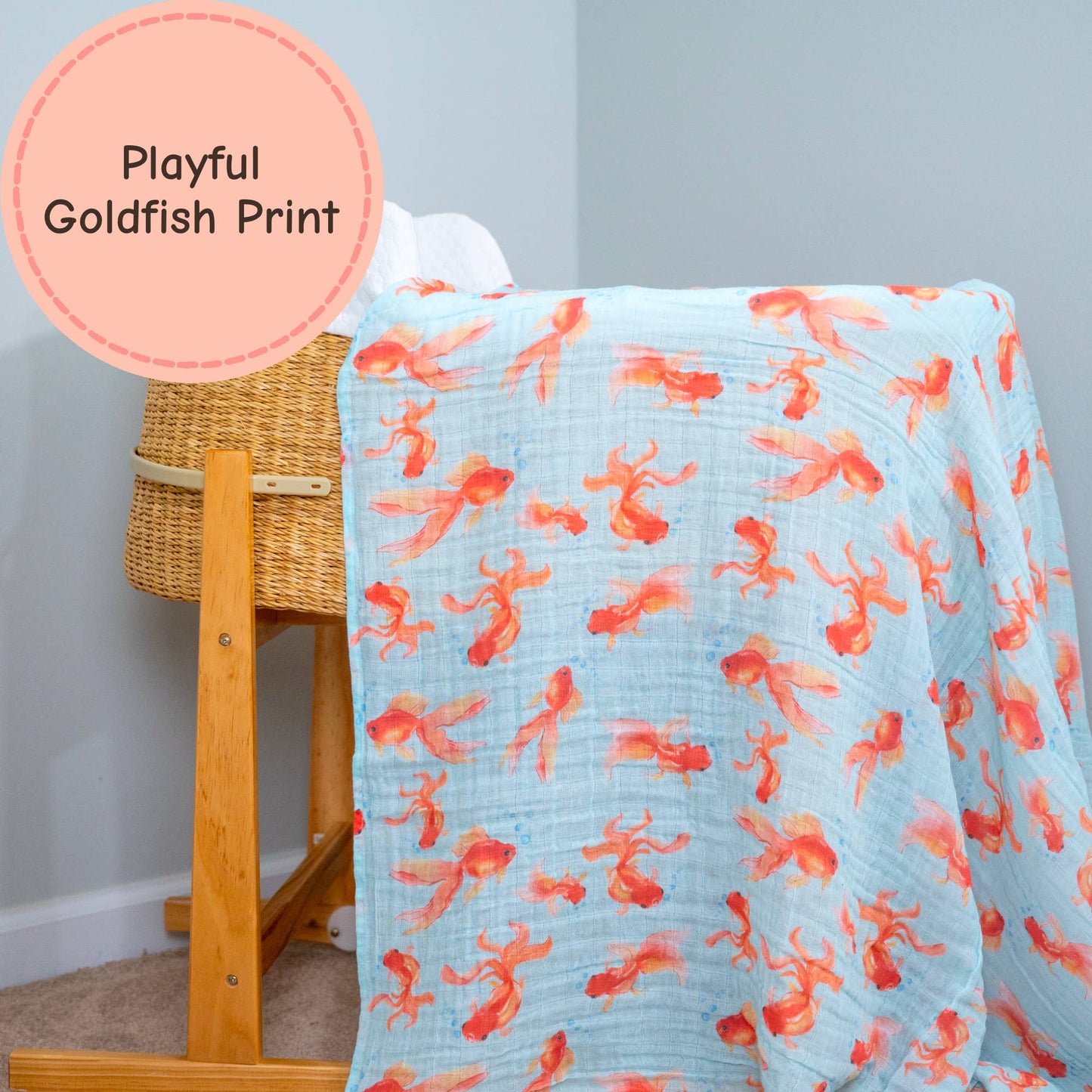Baby Muslin Swaddle Blanket 47x47 Goldie
