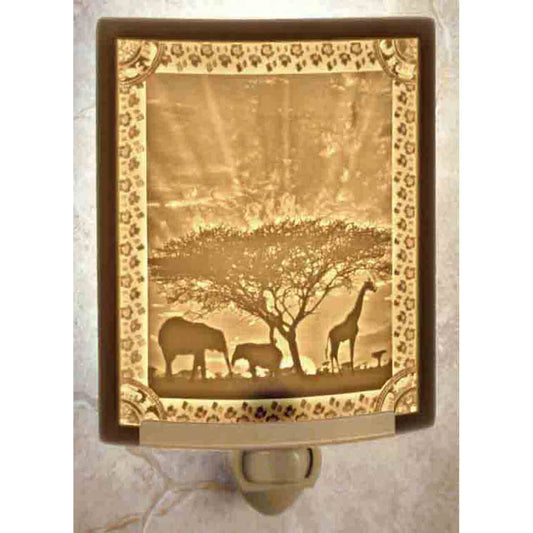 African Sunset Porcelain Lithophane Night Light