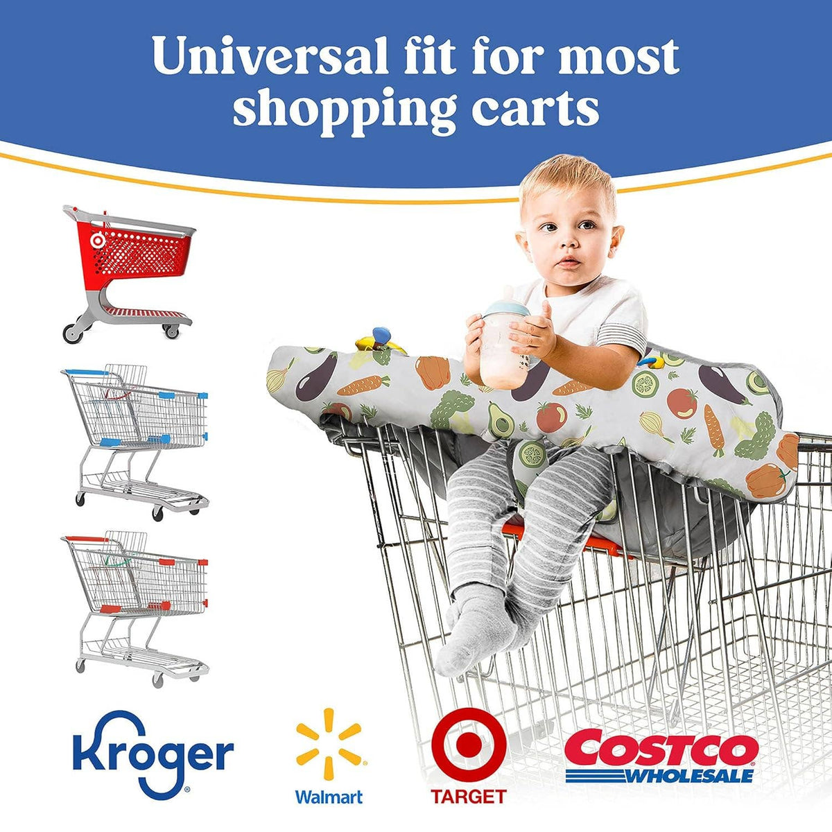 Pillani Shopping Cart Cover for Baby 2-in-1 High Chair Cover