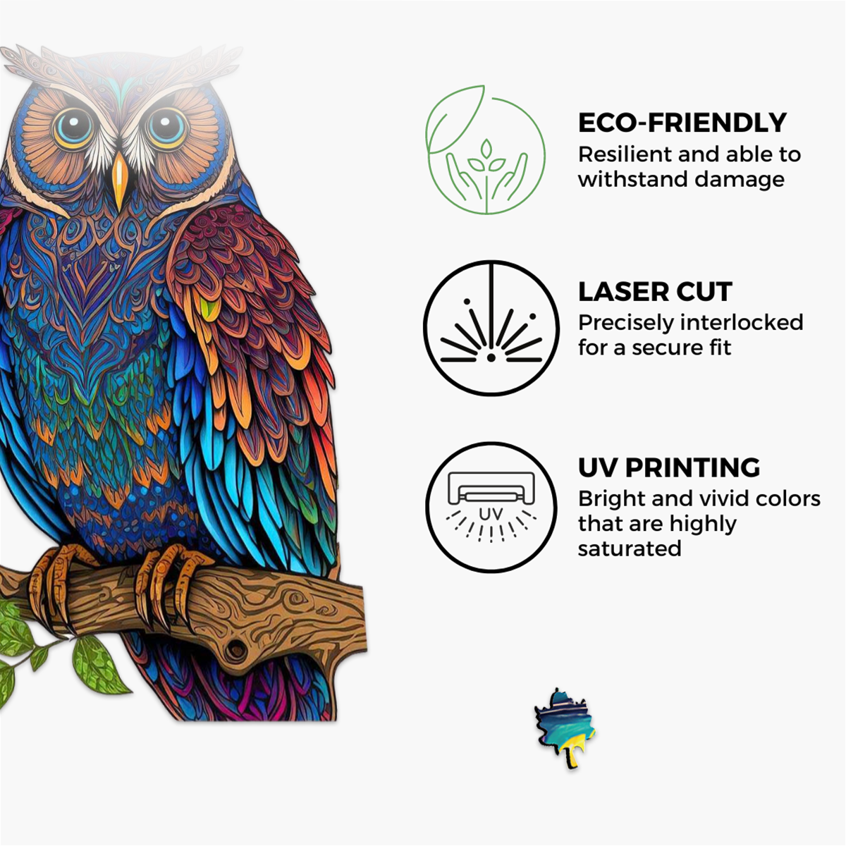 Enchanting Owl Wooden Jigsaw Puzzle - Perfect Gift