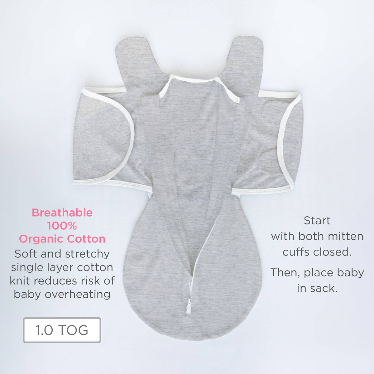 Organic Omni Swaddle Sack, Soft Blue