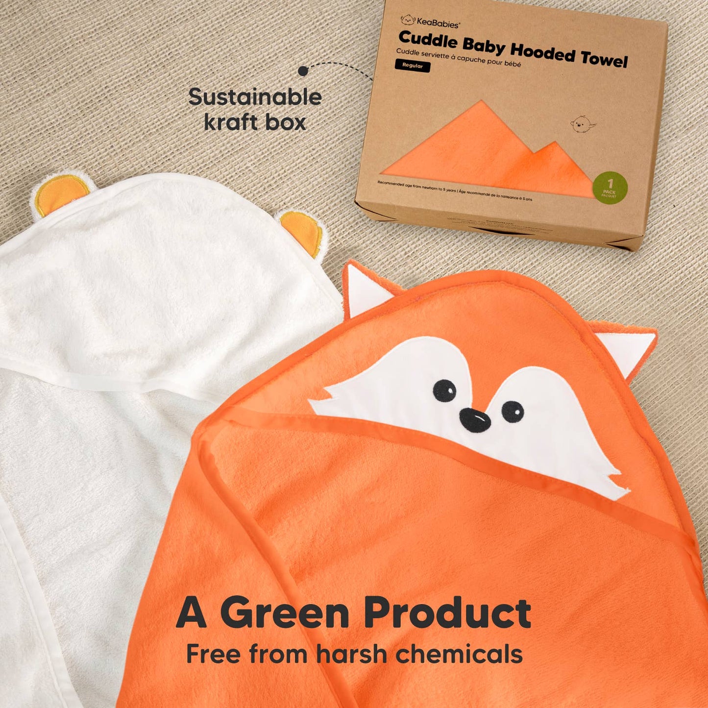 Fox Cuddle Baby Hooded Towel