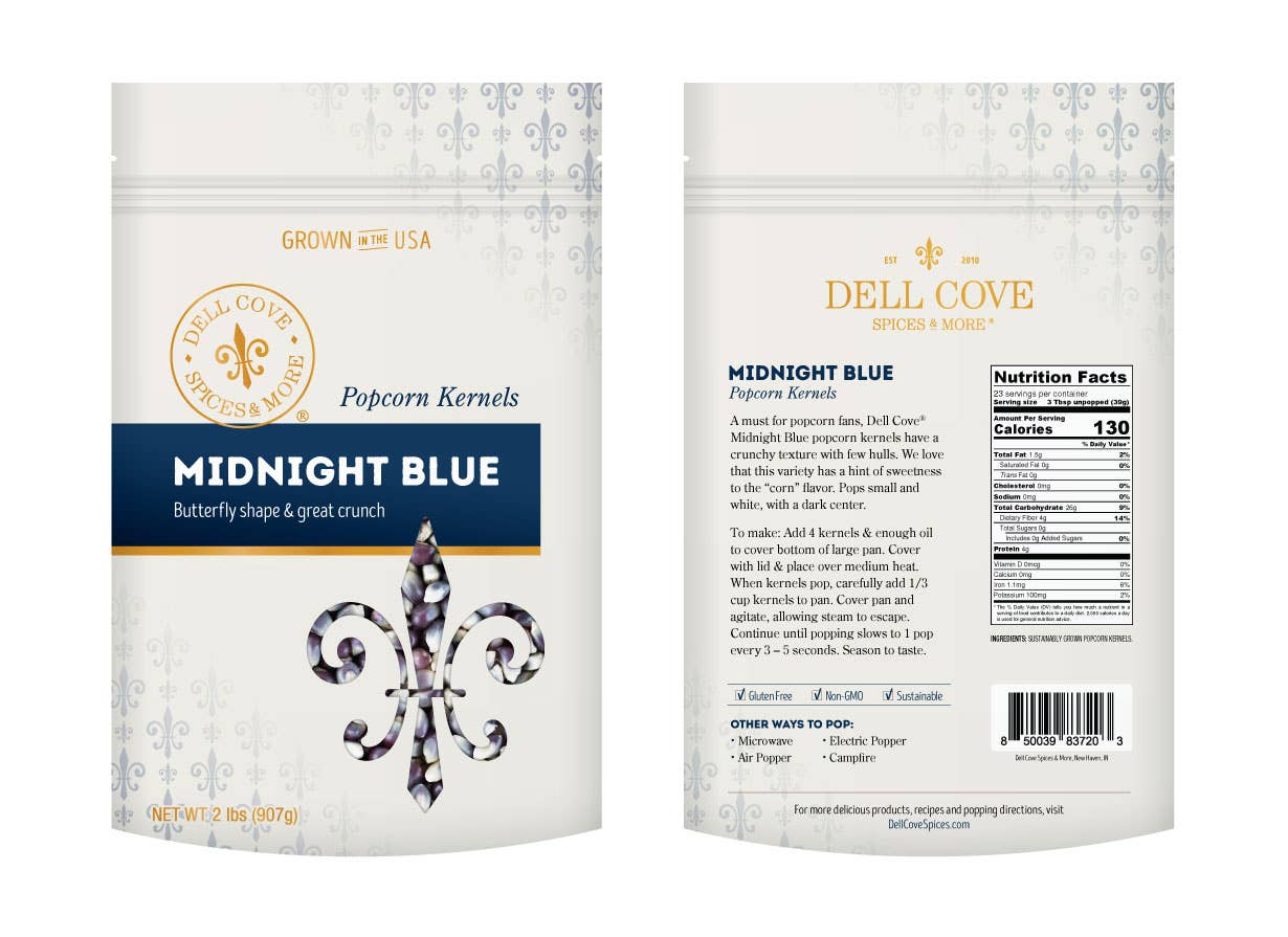 Midnight Blue Popcorn Kernels - 2 Pound Bag