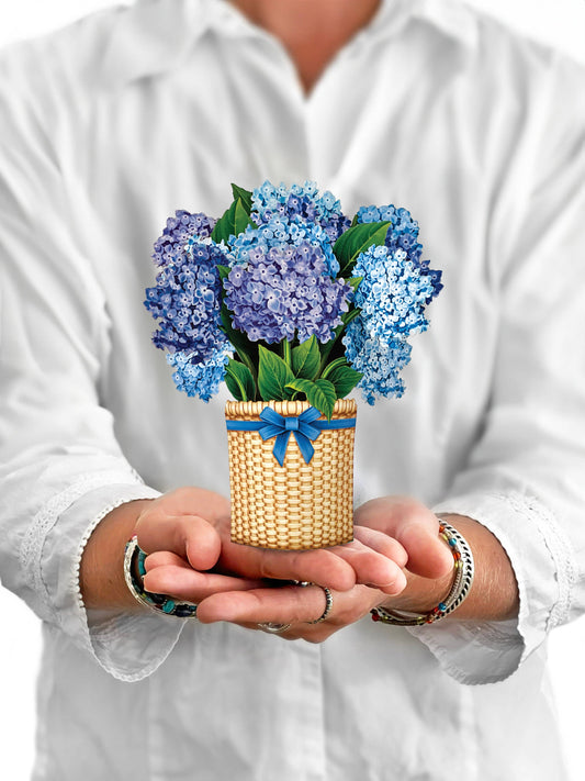 Mini Nantucket Hydrangeas Pop-up Greeting Cards