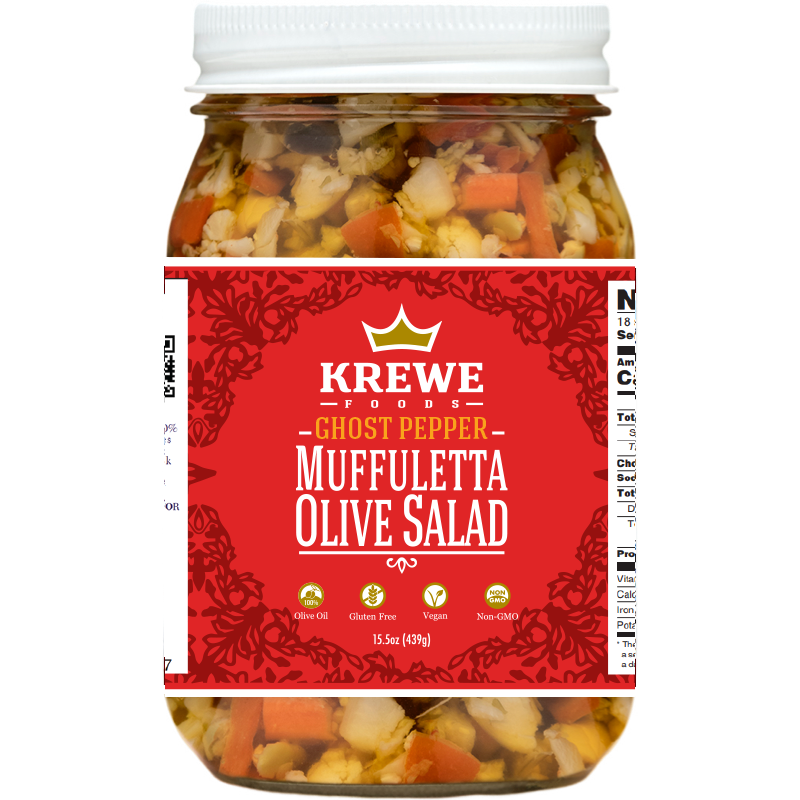 Ghost Pepper Muffuletta Olive Salad with 100% Olive Oil