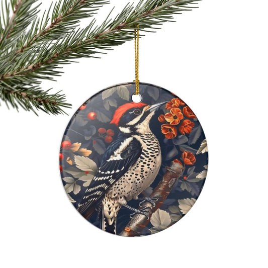 Palliated Woodpecker, William Morris Christmas Ornament