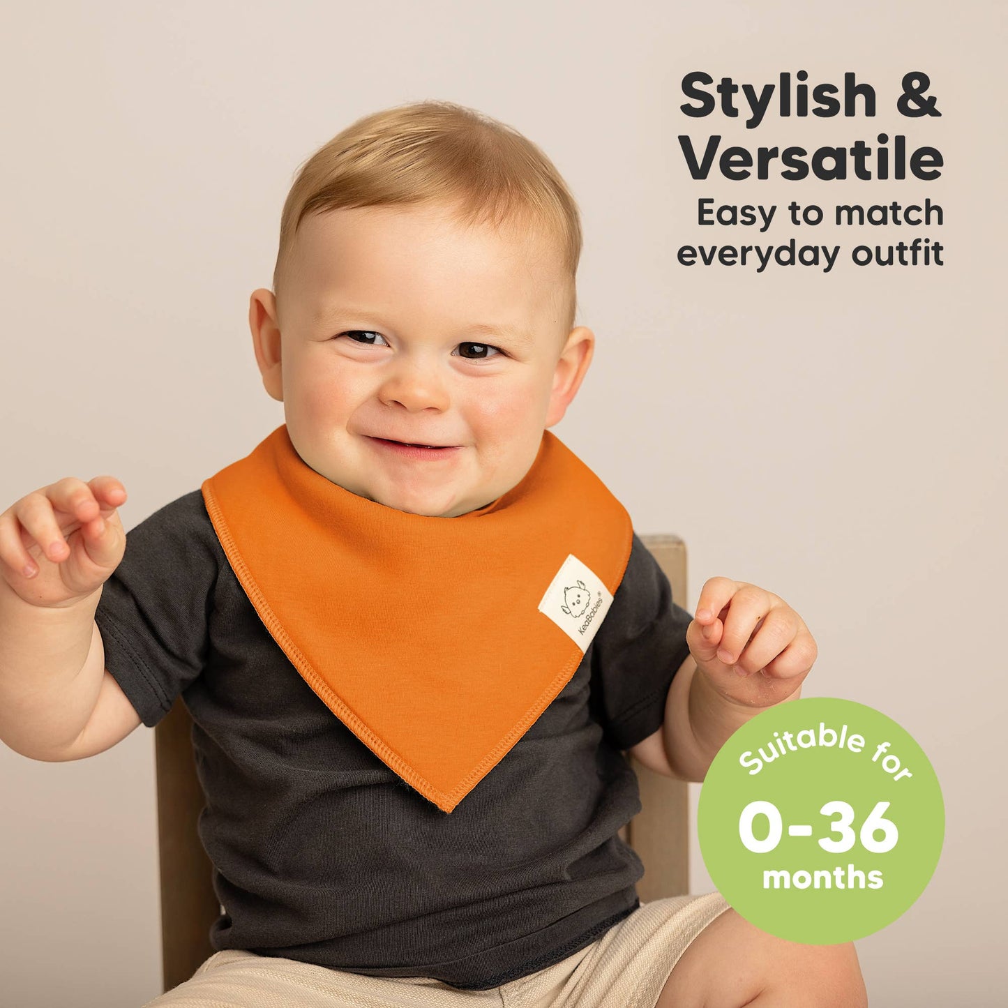 8-pack Baby Bandana Bibs for Boys and Girls