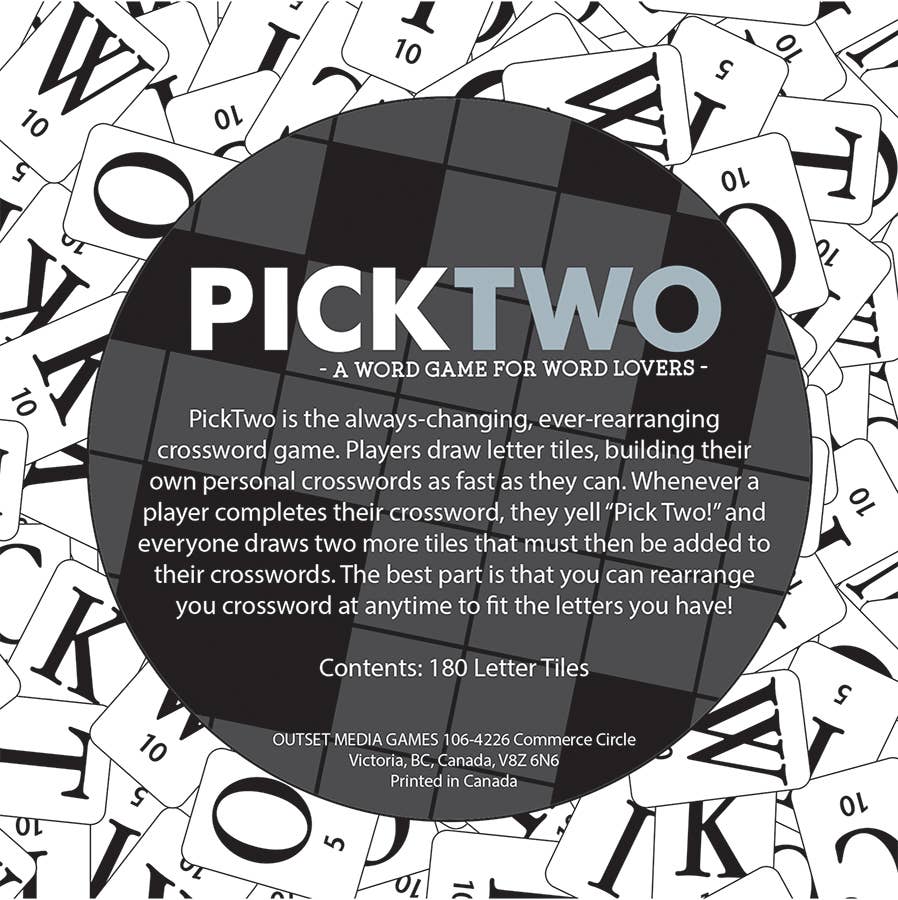 Pick Two (tin)- The Fast-Paced, Ever-Changing Crossword Game!