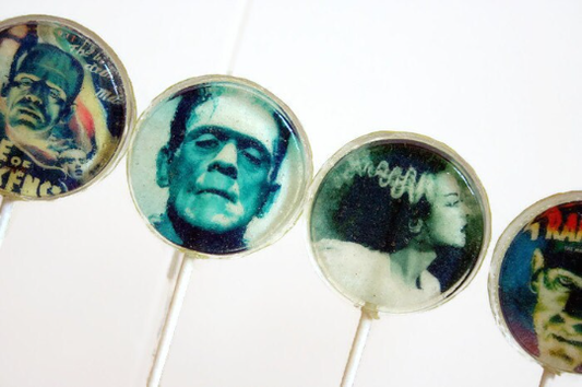 Frankenstein Halloween Lollipops w/Various Images