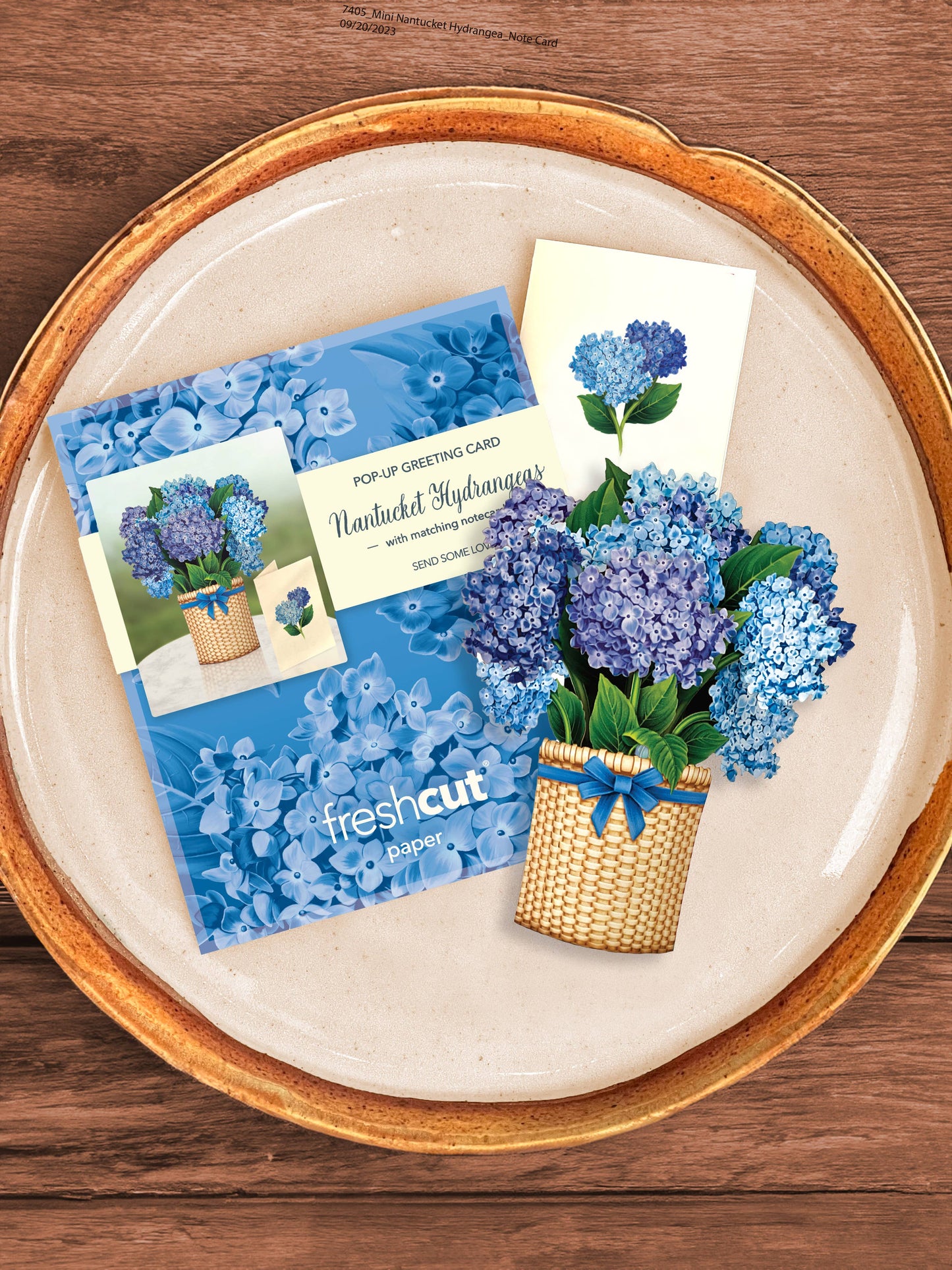 Mini Nantucket Hydrangeas Pop-up Greeting Cards
