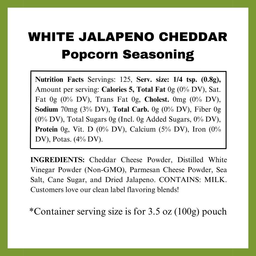 White Cheddar Jalapeno Popcorn Seasoning - Popcorn Toppings