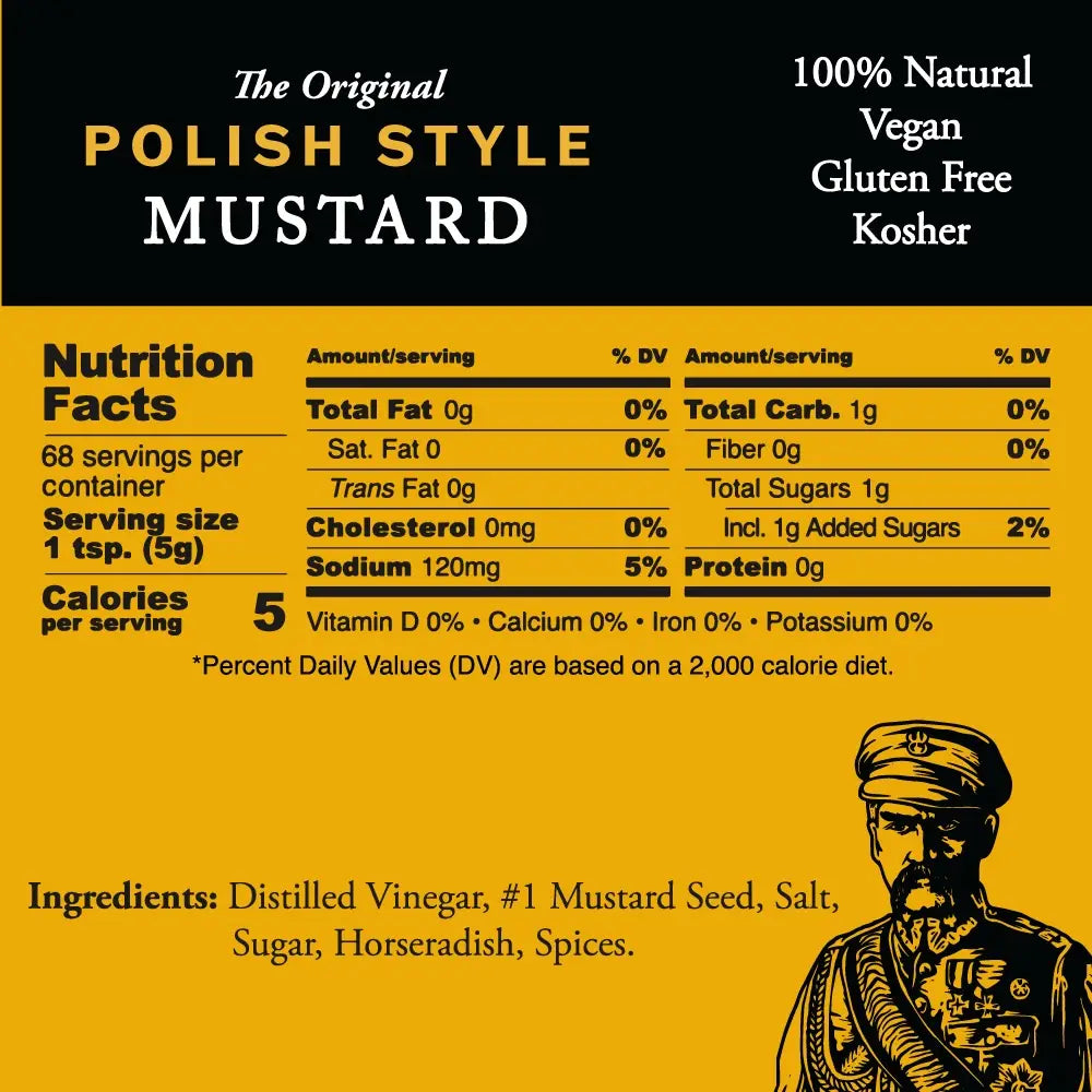 Pilsudski Polish Style Mustard with Horseradish