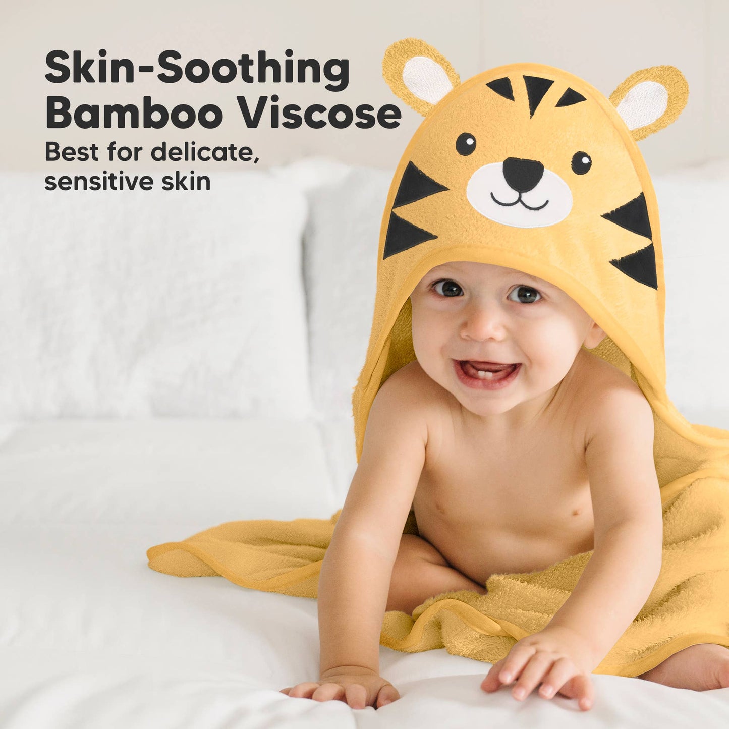Tiger Cuddle Baby Hooded Towel