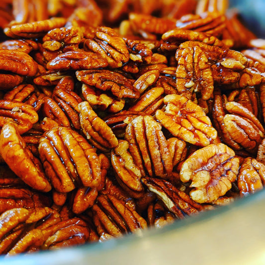 Bourbon Candied Pecans | Made with Fireside Bourbon