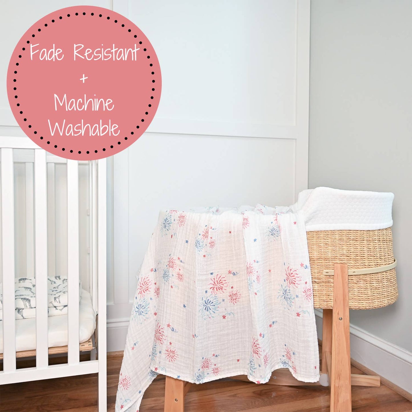 Baby Muslin Swaddle Blanket 47x47 You're a Firework