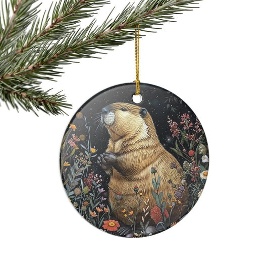 Beaver William Morris Christmas Ornament, Woodland  gift