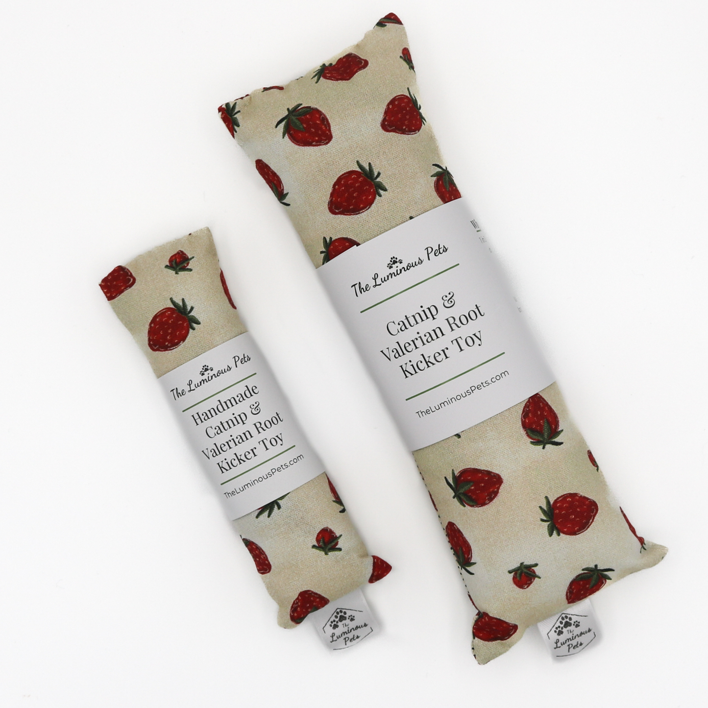 Strawberry |  Catnip with Valerian Root Cat Toys | Cat Kicker