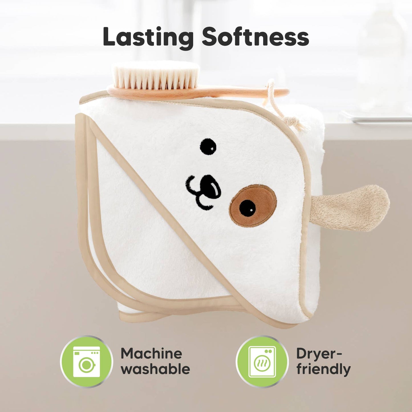 Puppy Cuddle Baby Hooded Towel