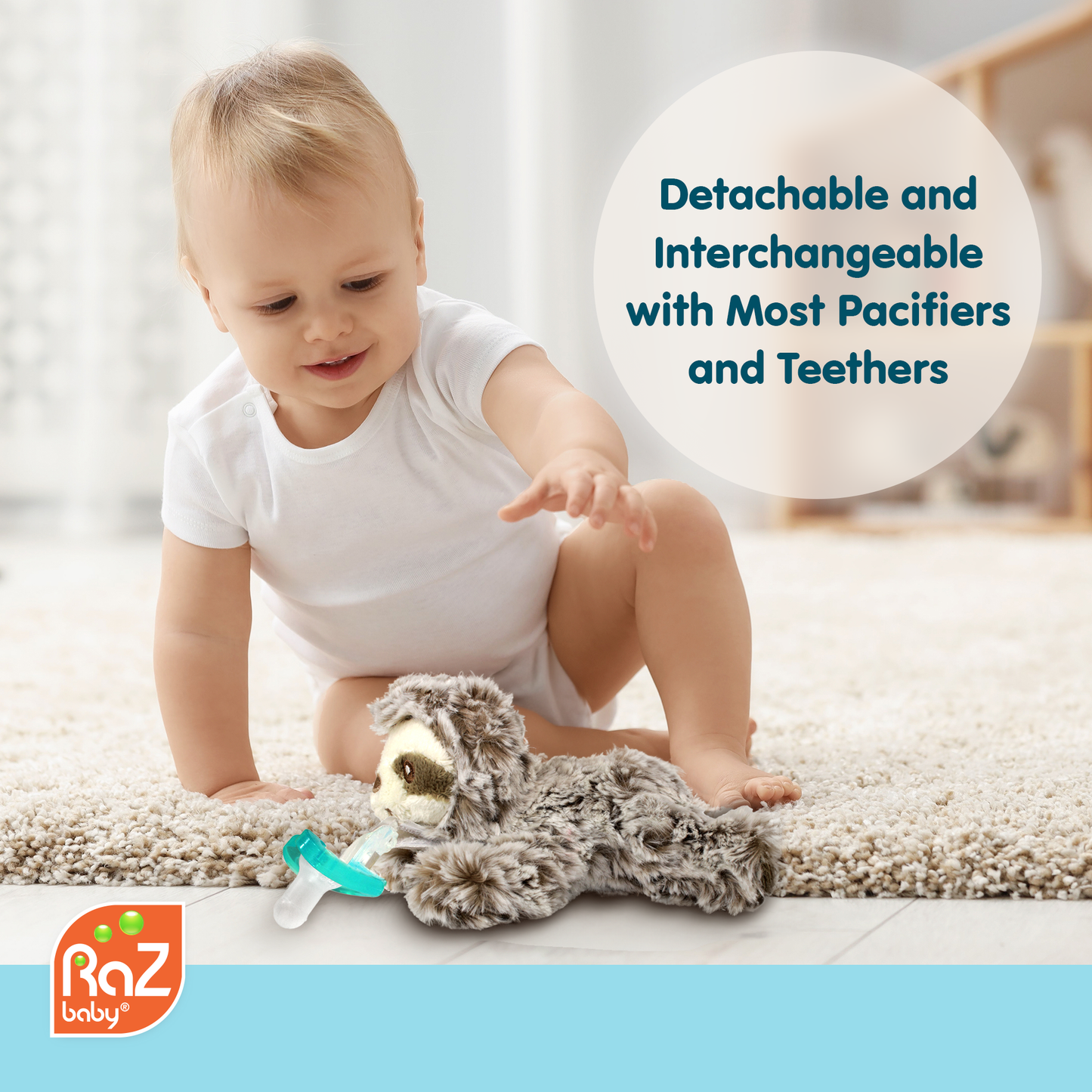 RaZbuddy Panky Panda Paci/Teether Holder