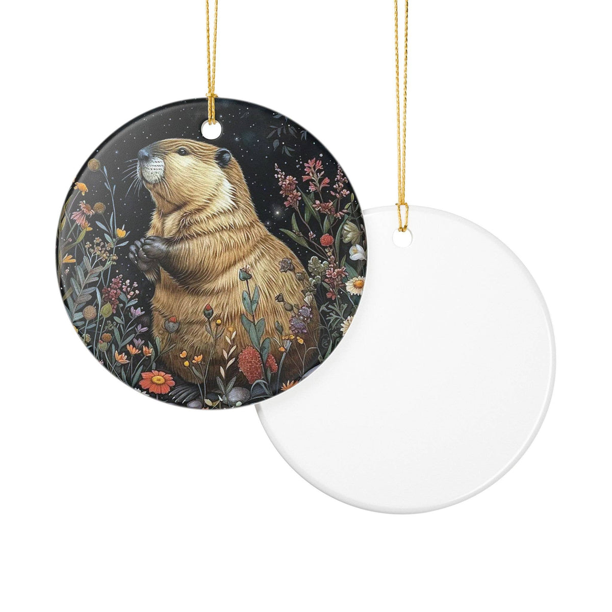 Beaver William Morris Christmas Ornament, Woodland  gift
