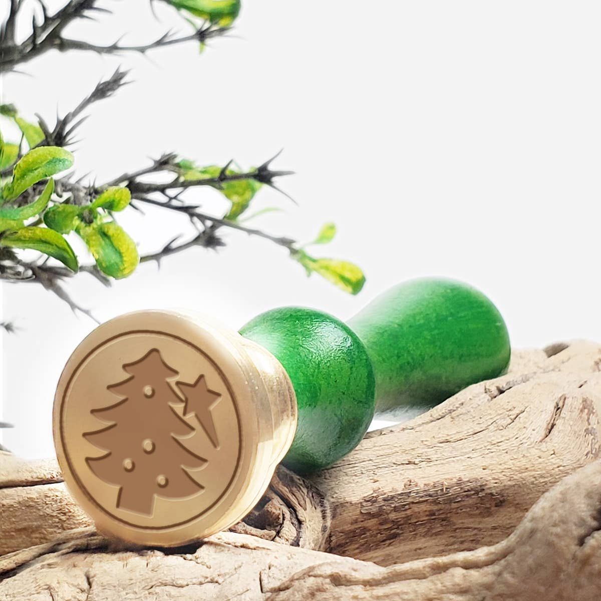 Christmas Wax Seal Stamps on  a 1" die- Rosewood Handle